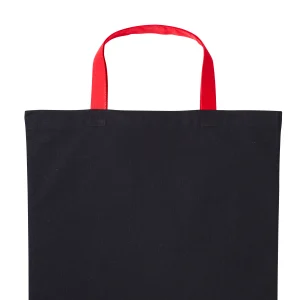 Tote bag coton bicolore Varsity anses courtes RL130 — Rouge Feu