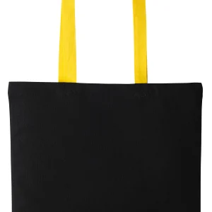 Tote bag coton bicolore Varsity anses longues RL150 — Jaune Tournesol