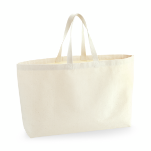 W696 Sac Fourre-Tout en Toile Oversize — Naturel