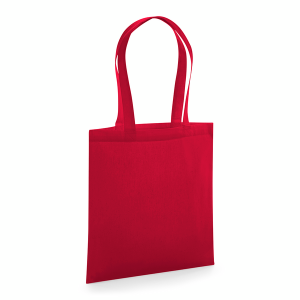 W261 Sac Fourre-tout en Coton Biologique de Qualité — Rouge classique
