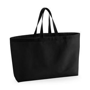 W696 Sac Fourre-Tout en Toile Oversize — Noir