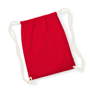 W810 sac de gym biologique Earthaware® — Rouge classique