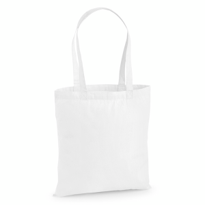 W201 Sac fourre-tout en coton de qualité — Blanc