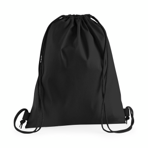 W210 Sac de gym en coton de qualité — Noir