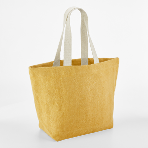 W466 Sac de plage en toile de jute effet lavé — Safran