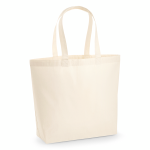 W225 Maxi sac fourre-tout en coton de qualité — Naturel