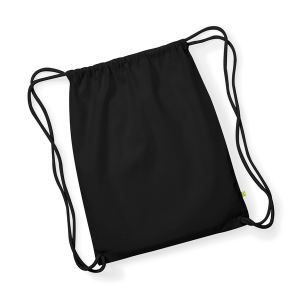 W810 sac de gym biologique Earthaware® — Noir/Noir