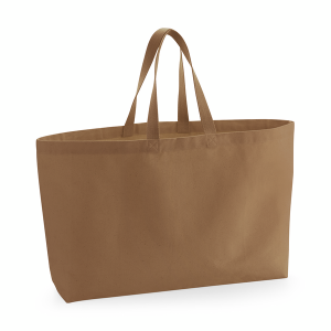 W696 Sac Fourre-Tout en Toile Oversize — Caramel