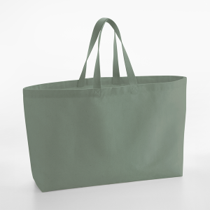 W696 Sac Fourre-Tout en Toile Oversize — Vert poussiéreux