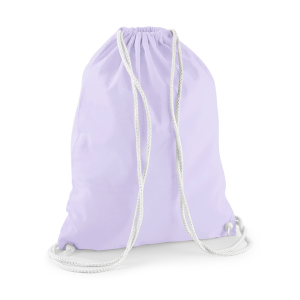 W110 sac de gym en coton — Lavande/Blanc
