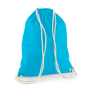 W110 sac de gym en coton — Bleu surf