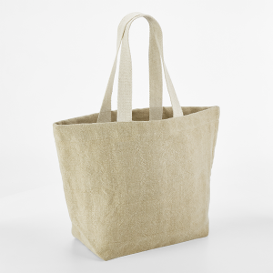 W466 Sac de plage en toile de jute effet lavé — Naturel