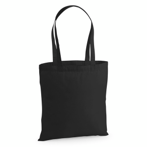 W201 Sac fourre-tout en coton de qualité — Noir