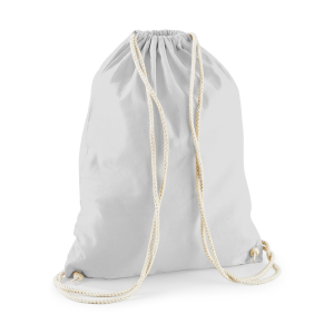 W110 sac de gym en coton — Gris clair