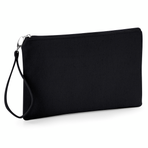 W520 Pochette en toile avec dragonne — Noir
