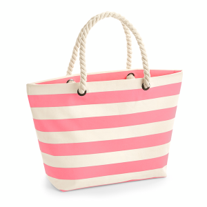 W680 Sac de Plage Nautical — Naturel/Rose