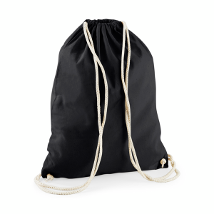 W110 sac de gym en coton — Noir