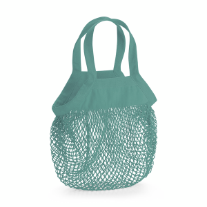 W151 Mini Filet à Provisions en Coton Biologique — Vert sauge