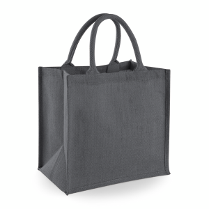 W413 Sac shopping Midi en jute — Gris graphite