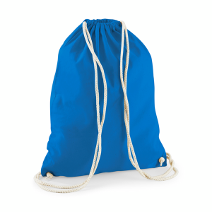 W110 sac de gym en coton — Bleu saphir