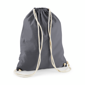 W110 sac de gym en coton — Gris graphite