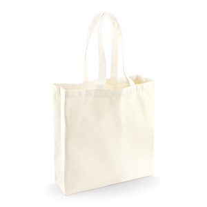 W623 Sac shopping classique en coton commerce équitable — Naturel