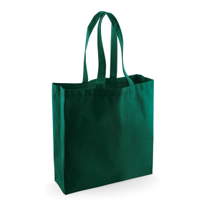 W623 Sac shopping classique en coton commerce équitable — Vert bouteille