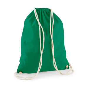 W110 sac de gym en coton — Kelly Green