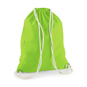 W110 sac de gym en coton — Vert citron