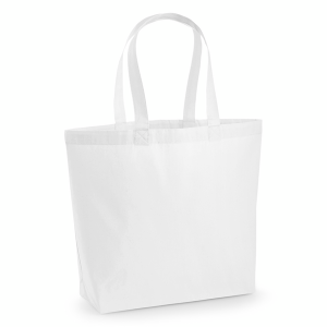 W225 Maxi sac fourre-tout en coton de qualité — Blanc