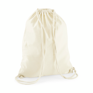 W910 Sac de Gym en Coton Recyclé — Naturel