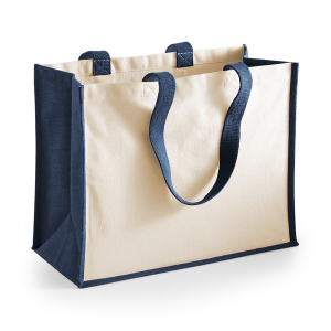 W422 Sac d'imprimeur classique en jute — Marine