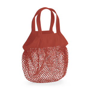 W151 Mini Filet à Provisions en Coton Biologique — Orange