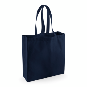 W623 Sac shopping classique en coton commerce équitable — Marine française