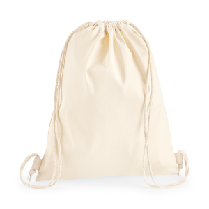 W210 Sac de gym en coton de qualité — Naturel