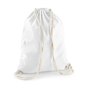 W110 sac de gym en coton — Blanc