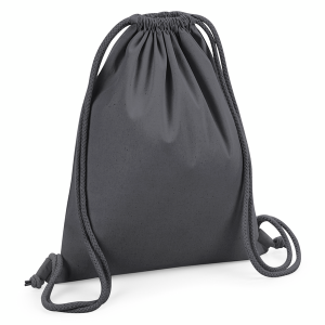 W260 Sac de gym en coton biologique de qualité — Gris graphite